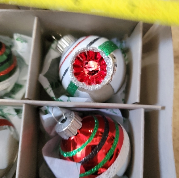 NEW 12 Christopher Radko Shiny Brite Glass Christmas Tree Ornaments. - Picture 5 of 9